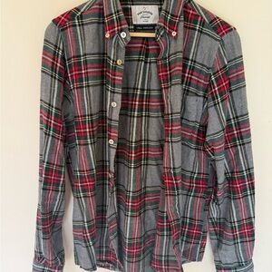 Portuguese Flannel Plaid Shirt Made in Portugal Size S